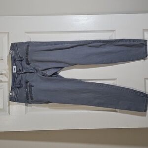 Old Navy Zipper Front Rockstar Skinny Gray Wash Jeans Size 8 Petite Short